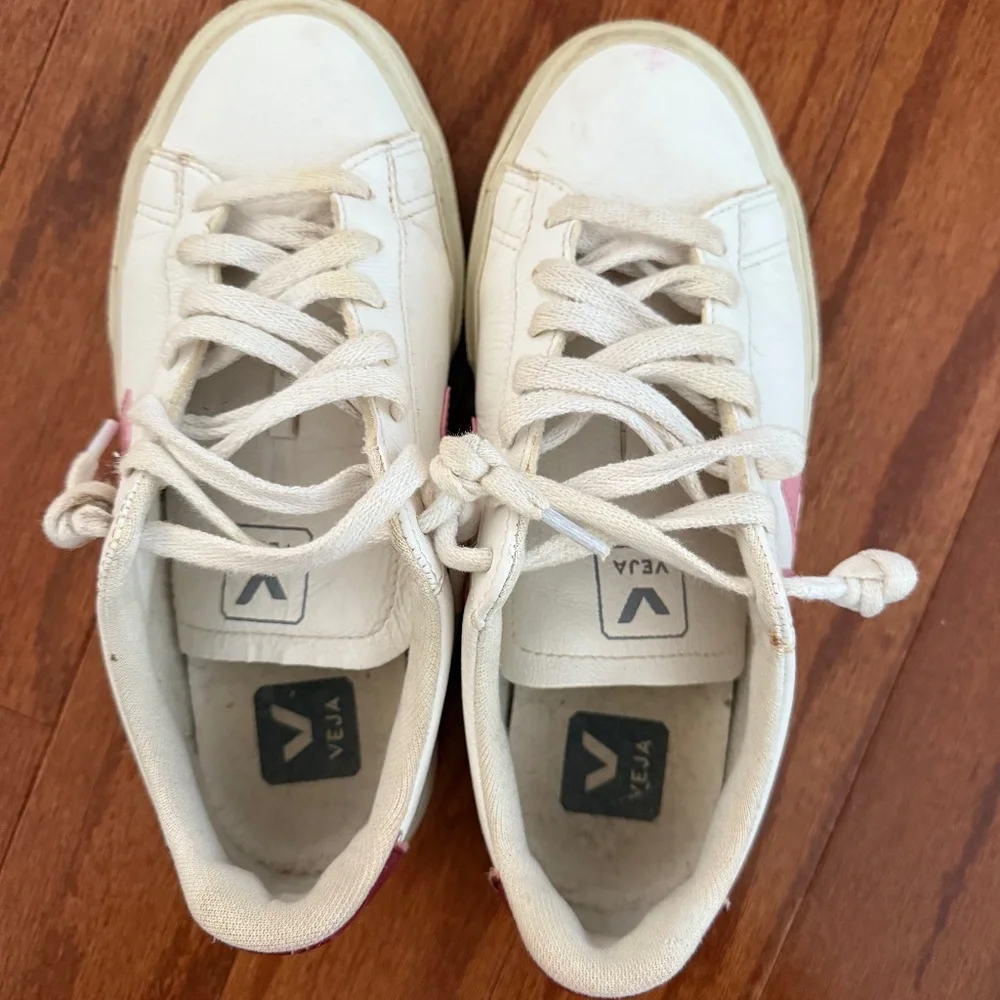 VEJA Pink and Red Tennis Shoes - Picture 5 of 5